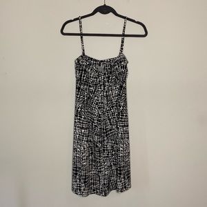 Ann Taylor Black and Cream Fit and Flare Dress Womens Size Small